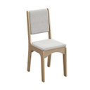 Ver imagem 2 de Conjunto Mesa e Cadeiras Jantar Redonda Luxo Mdf Branca Off-white