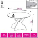 Ver imagem 5 de Conjunto Mesa e Cadeiras Jantar Redonda Luxo Mdf Branca Off-white