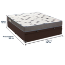 Ver imagem 3 de Cama Box Baú Marrom e Colchão Light Espuma D33 Casal Ortobom