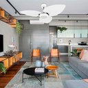 Ver imagem 3 de Ventilador de Teto Com Controle Remoto Natuvent Dahlia Led 3 Pás Madeira Branco 6500k Branco Frio, L