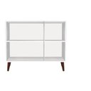 Ver imagem 3 de Aparador Bog. 3 Portas Pés de Madeira Maciça Estilo Buffet Cor Branco Brilho Passe