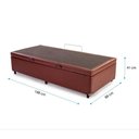 Ver imagem 3 de Cama Box Baú Solteiro 88 Tecido Sintético Marrom com Colchão de Espuma D33 Tokio Bege