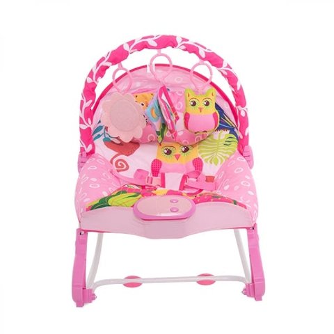 CADEIRINHA MUSICAL CORUJA DICAN ROSA