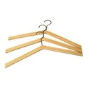 Ver imagem 1 de Kit 12 Cabides de Madeira Natural sem Vara