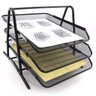 Organizador Mesa Escritório 3 Bandeja Documentos Papel Escaninho Fichário Caixa correspondência - 3