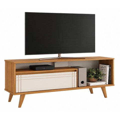 Rack Bancada para TV até 60 Polegadas Nt 1285 Freijó / Off White Notável