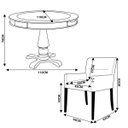 Ver imagem 4 de Mesa de Jogos Carteado Victoria Redonda Tampo Reversível Imbuia com 2 Cadeiras Vicenza Suede Nude -