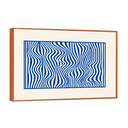 Ver imagem 1 de Quadro Decorativo Vibra Abstrato Azul em Moldura Filete Freijó 60x90cm
