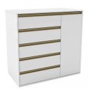 Ver imagem 1 de Cômoda 5 Gavetas 1 Porta Auriva Belmax
