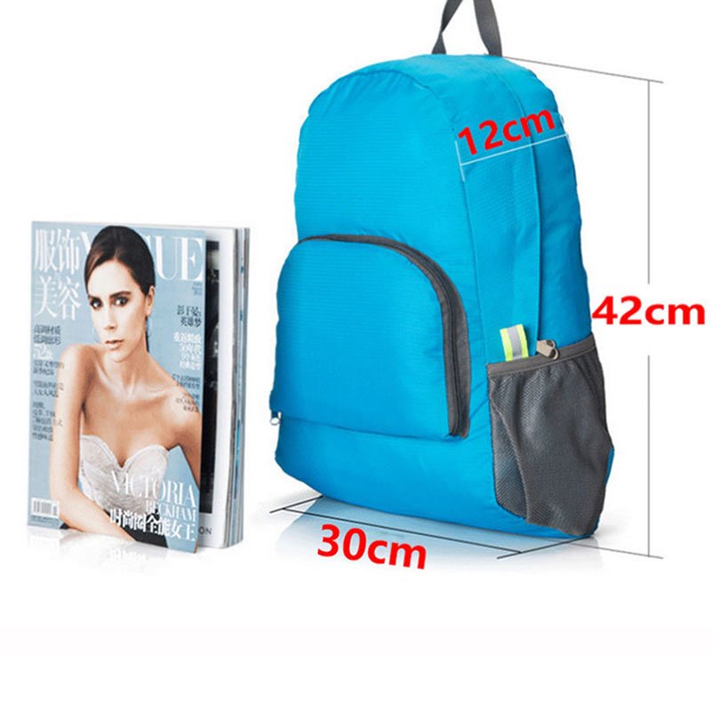 Mochila de Nylon Dobrável Impermeável Esportiva Escolar 25l - 4