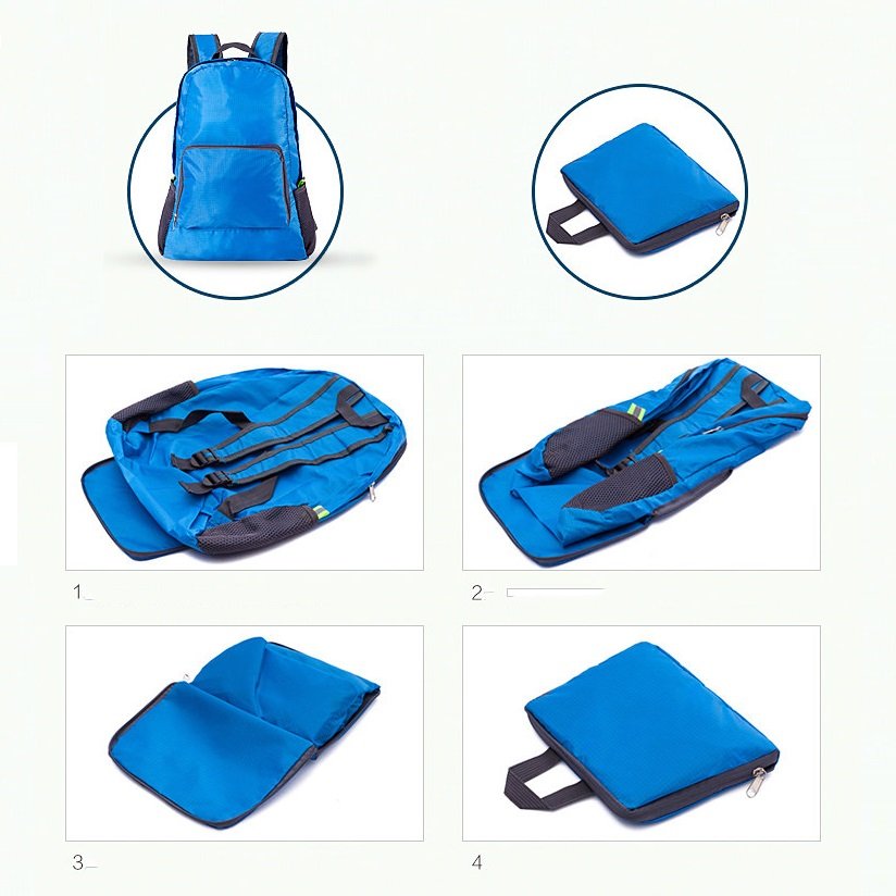 Mochila de Nylon Dobrável Impermeável Esportiva Escolar 25l - 5