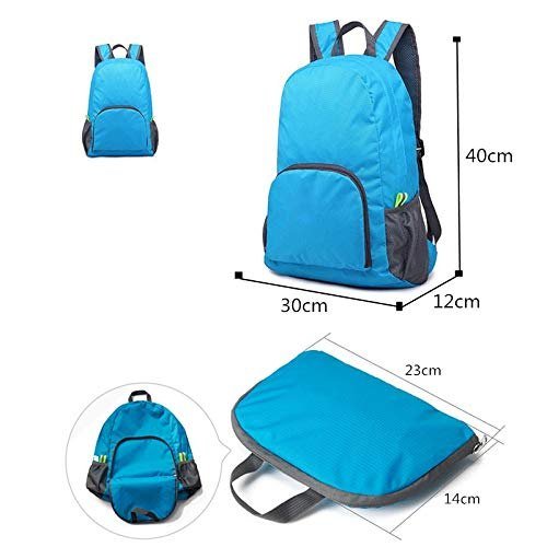 Mochila de Nylon Dobrável Impermeável Esportiva Escolar 25l - 6