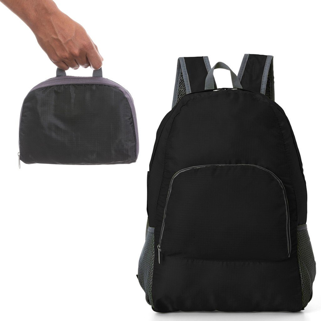 Mochila de Nylon Dobrável Impermeável Esportiva Escolar 25l - 3