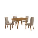 Ver imagem 1 de Mesa de Jantar Copper 120cm Tampo MDF Laminado Canto Copo com 4 Cadeiras Carolina