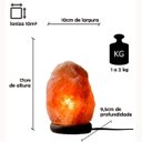 Ver imagem 4 de Luminária de Sal Rosa do Himalaia - 1 a 2kg - Abrange 10m³ - 220v