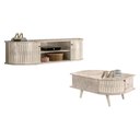 Ver imagem 1 de Rack Bancada Suspensa Modena com Mesa de Centro Indianápolis Calacata Off White – Madetec