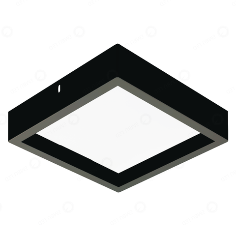 Painel Plafon de Sobrepor Recuado Preto 40cm Led 36w 4000k Bivolt