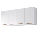 Ver imagem 2 de Armário de Cozinha Belém 2 Portas 6 Gavetas MDF-MDP 157cm Branco Milani Movelaria