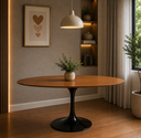 Ver imagem 1 de Mesa de Jantar Oval 140x90cm Freijó - Base Saarinen Preto