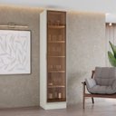 Ver imagem 1 de Cristaleira 50cm 1 Porta com Led e Vidro Reflecta Temperado 100% Mdf Fizneze