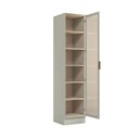 Ver imagem 4 de Cristaleira 50cm 1 Porta com LED e Vidro Reflecta Temperado 100% MDF Fineze Bege/Areia HP