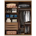 Ver imagem 2 de Guarda Roupa Solteiro 2 Portas MDF 178 cm Eleganza Belmax Álamo/Branco