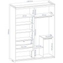 Ver imagem 4 de Guarda Roupa Solteiro 2 Portas MDF 178 cm Eleganza Belmax Álamo/Branco
