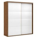 Ver imagem 3 de Guarda Roupa Solteiro 2 Portas MDF 178 cm Eleganza Belmax Álamo/Branco