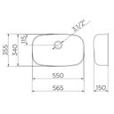 Ver imagem 2 de Cuba Docol Invicta 55x34 016966CH Inox Alto Brilho