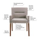 Ver imagem 3 de Mesa de Jogos Carteado Redonda Montreal Tampo Reversível Amêndoa com 6 Cadeiras Vicenza Nude -