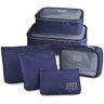 Kit Organizador de Mala Viagem 6 Peças Necessaire Bolsa Saco Mochila Cor: Azul Jd - 1