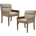 Ver imagem 1 de Kit 2 Poltronas Decorativas Vicenza Veludo Importado Marrom - Gran Belo