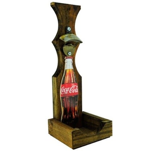 Abridor e Suporte Tampinha de Garrafa Decor - Coca-cola