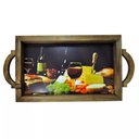 Ver imagem 1 de Bandeja Com Alça - Café da Manhã - Suporte Bebidas - Vinhos