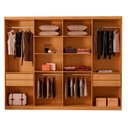 Ver imagem 2 de Guarda Roupa Casal Toronto Mdf 8 Portas e 4 Gavetas Moderna Mobília