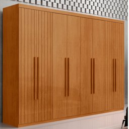 Guarda Roupa Casal Toronto Mdf 8 Portas e 4 Gavetas Moderna Mobília - 1