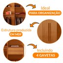 Ver imagem 6 de Guarda Roupa Casal Toronto Mdf 8 Portas e 4 Gavetas Moderna Mobília