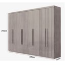Ver imagem 4 de Guarda Roupa Casal Toronto Mdf 8 Portas e 4 Gavetas Moderna Mobília