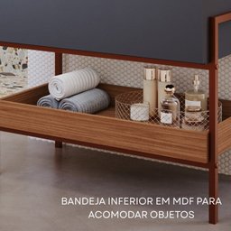 Gabinete para Banheiro com Cuba Hana Espresso Móveis - 7