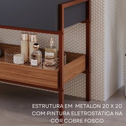 Gabinete para Banheiro com Cuba Hana Espresso Móveis - 6