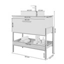 Ver imagem 3 de Gabinete para Banheiro com Cuba Hana Espresso Móveis Cinza/Titanium