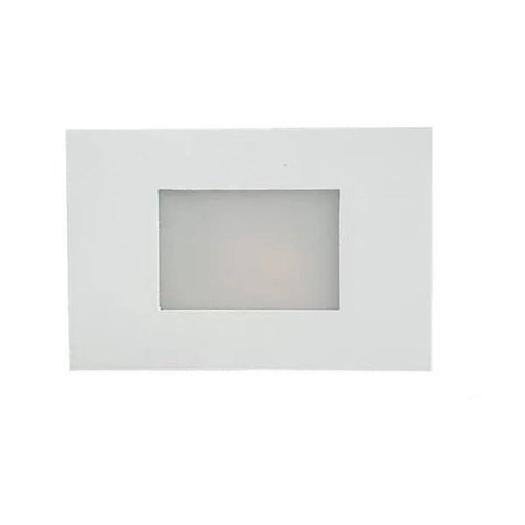 Balizador de Embutir Escada Parede 4x2 Alumínio Branco