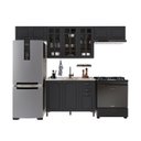 Ver imagem 2 de Cozinha Modulada 4 Peças 100% MDF com Vidro Bari Chumbo