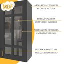 Ver mais imagens de Cozinha Modulada 4 Peças 100% MDF com Vidro Bari Chumbo