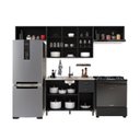 Ver imagem 4 de Cozinha Modulada 4 Peças 100% MDF com Vidro Bari Chumbo