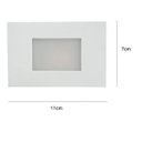 Ver imagem 3 de Kit 4 Balizador de Embutir Escada Parede 4x2 Alumínio Branco