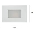 Ver imagem 3 de Kit 10 Balizador de Embutir Escada Parede 4x2 Alumínio Branco