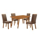 Ver imagem 3 de Mesa Copper com 4 Cadeiras Lira Retangular MDF 120cm Caramelo Moderna
