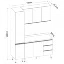 Ver imagem 4 de Lavanderia Completa Conecta 7 Portas 3 Gavetas Ébano/off White Cb0028 - Genialflex