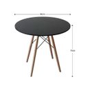 Ver imagem 2 de Conjunto Mesa de Jantar 80cm + 4 Cadeiras Eames Preto NEW